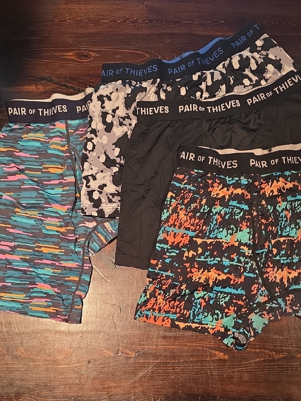 Lot of 4 Pair of Thieves Men’s SuperFit Boxer Briefs - Small